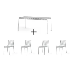 Hay - Palissade sæt - bord + 4 stole - Galvaniseret