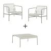 Hay - Palissade sæt - Lounge bord lav + 2 lounge stole lav - Sky grey