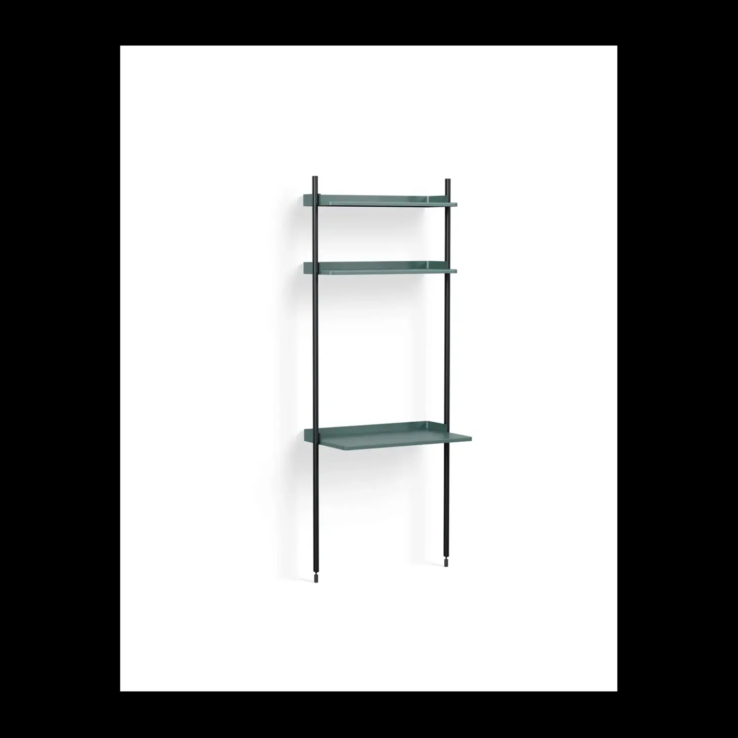 Hay - Reol - Pier System 11 - 1 kolonne - Blå/Sort - 82 X 46,5 X 209 cm