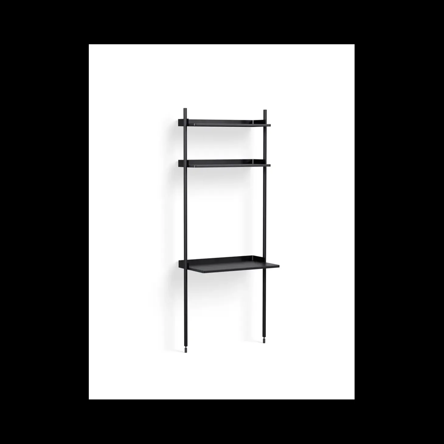 Hay - Reol - Pier System 11 - 1 kolonne - Sort - 82 X 46,5 X 209 cm