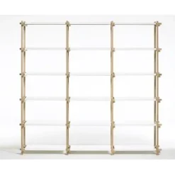 Hay - Reol - Woody High nature/white - natur/hvid reol med 15 hylder