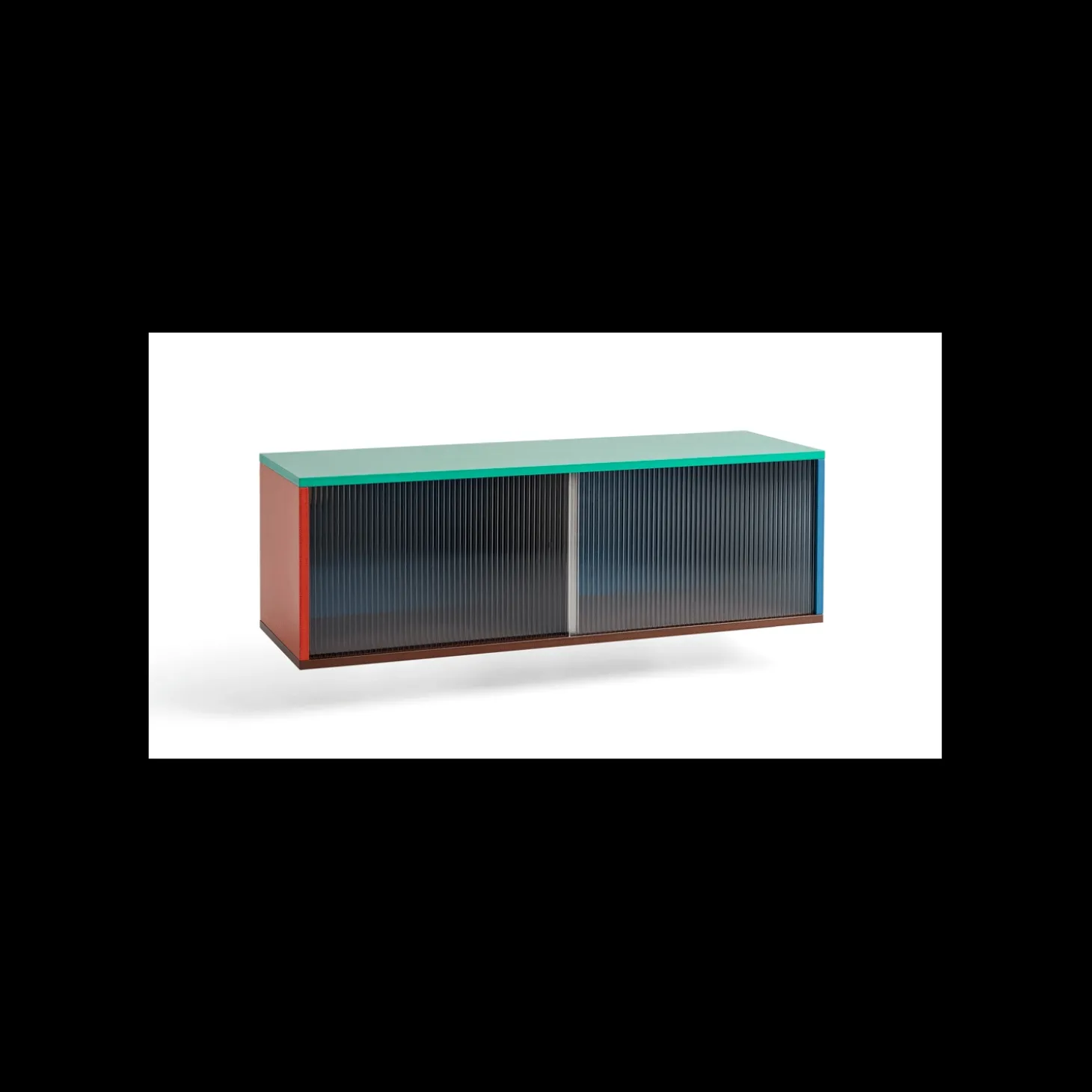 Hay - Reol til Væg med Glaslåger - Colour Cabinet - Multi - Medium