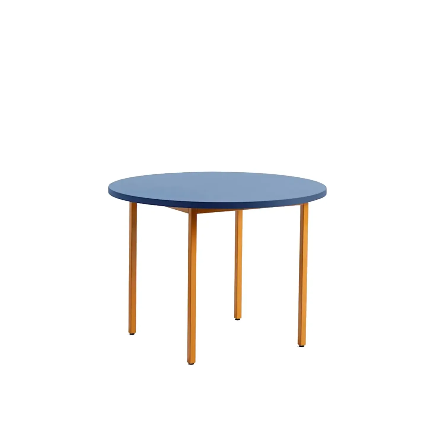 Hay - Rundt Bord Ø105 cm - Two-Colour - Blåt med okker gule ben