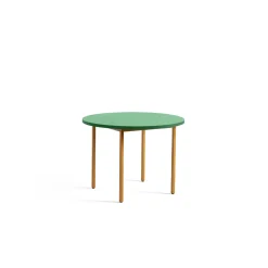 Hay - Rundt Bord ø105 cm - Two-Colour - Mintgrøn bordplade med okker gule ben