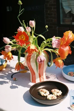 HAY - Sobremesa Stribe Vase - Small - Rød
