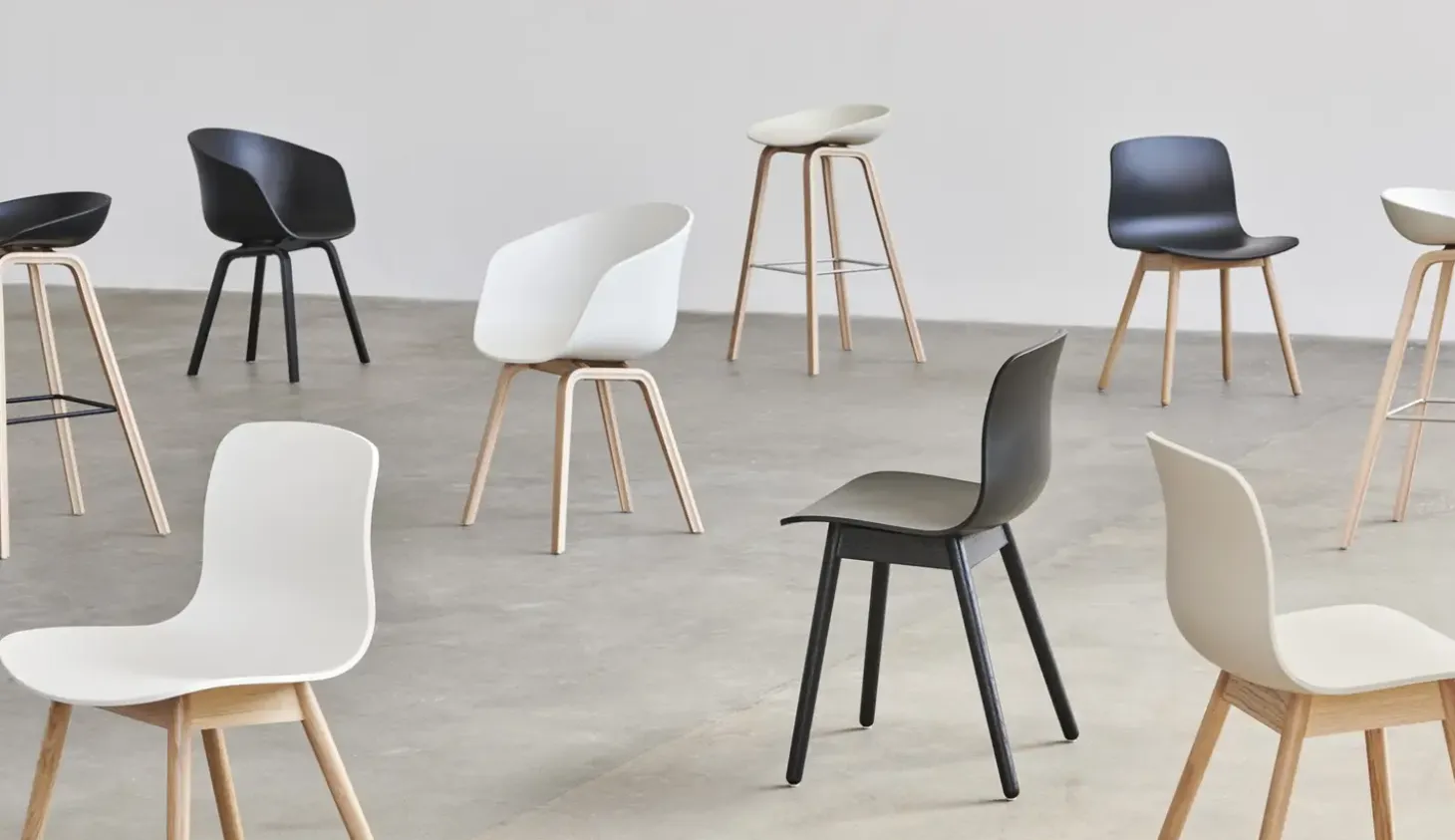 Hay - Spisebordsstol - AAC 12 - About a chair - Slate Blue 2.0 - Ben: eg/vandbaseret lak