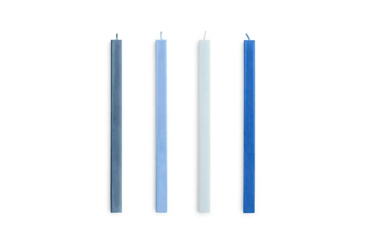 Hay - Square Candle - Blues, Set of 4