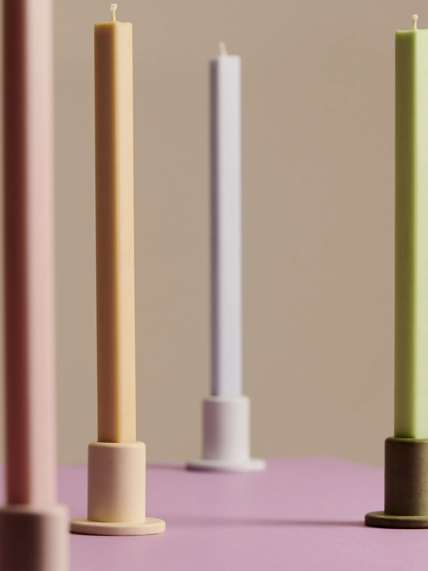 Hay - Square Candle - Raspberry