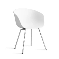 Hay - Stol AAC26 - Hvid med krom ben - about a chair AAC26