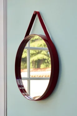 HAY - "Strap Mirror" Spejl Ø70 cm - Brun