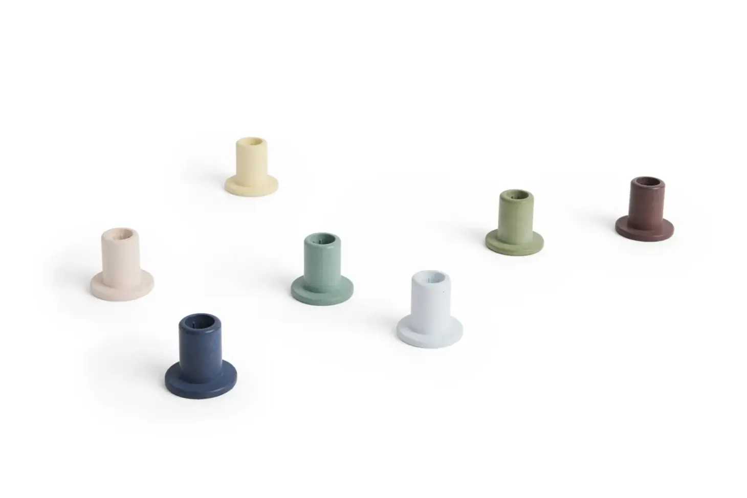 HAY - Tube Candleholder S - Concrete - Lime Gul