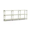 Hay - Woody Shelving 2.0 Column Low - Grå bøg - 9 hylder