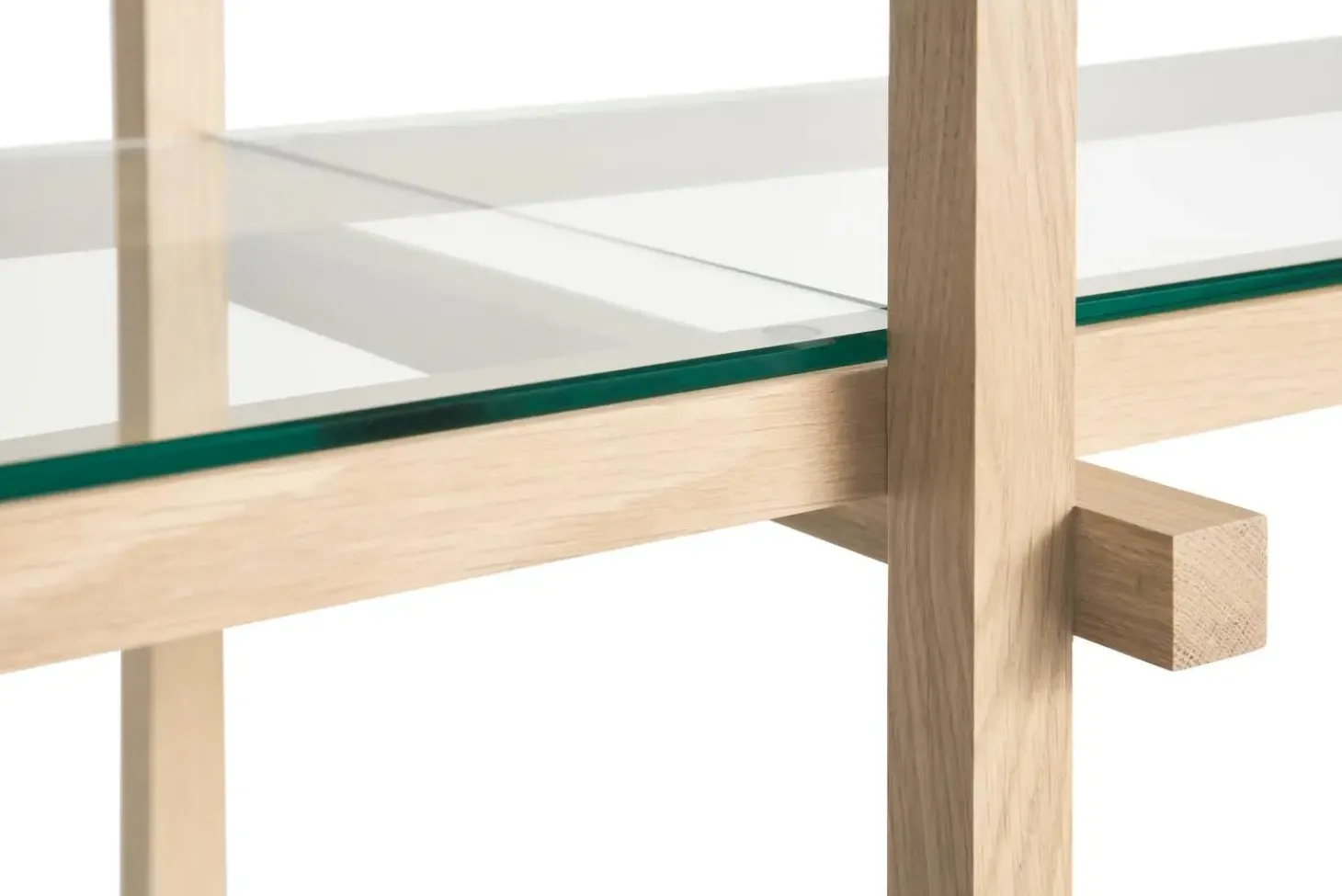 Hay - Woody Shelving 2.0 Column Low - Klar Glas/Eg - 9 hylder
