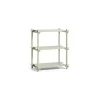 Hay - Woody Shelving 2.0 Column Low - Grå/Bøg - 3 hylder