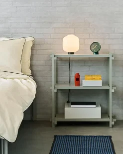 Hay - Woody Shelving 2.0 Column Low - Grå/Bøg - 3 hylder