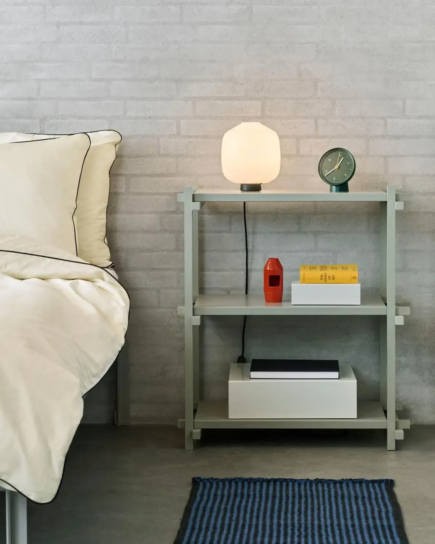 Hay - Woody Shelving 2.0 Column Low - Grå/Bøg - 3 hylder