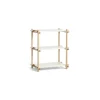 Hay - Woody Shelving 2.0 Column Low - Hvid/Eg - 3 hylder
