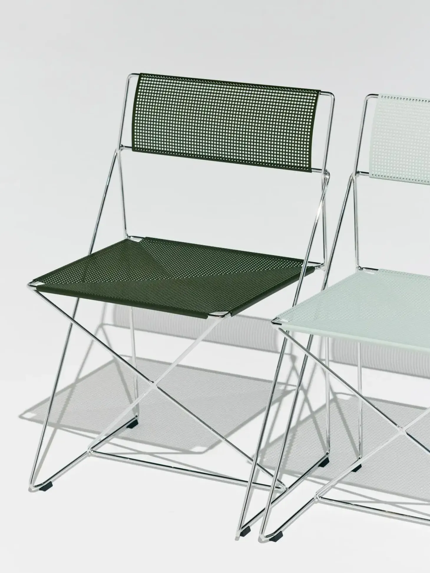 Hay - X-Line Chair - Chromed base Indoor - Pale linden