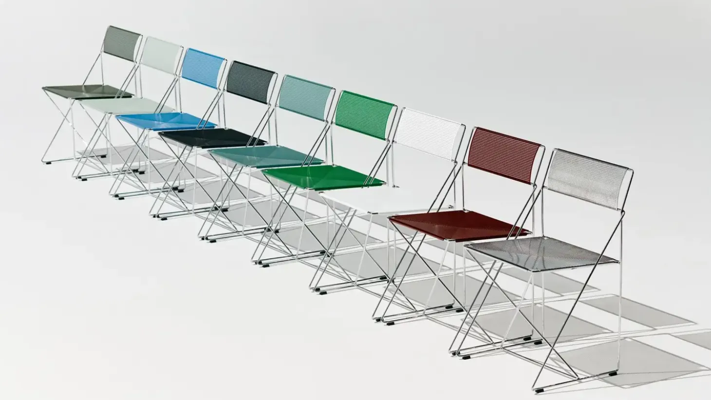 Hay - X-Line Chair - Chromed base Indoor - Pale linden