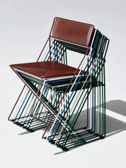 Hay - X-Line Chair - Havestol - Powder coated steel base - Iron rød - ben og sæde