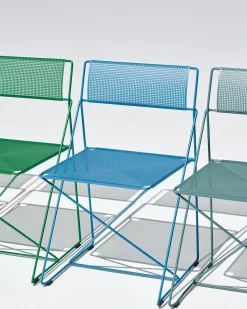 Hay - X-Line Chair - Havestol - Powder coated steel base - Pale linden- ben og sæde