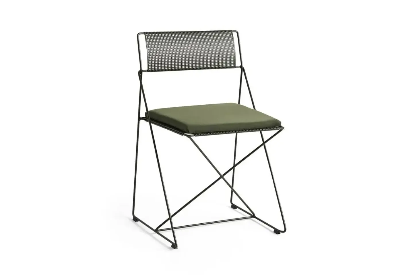 Hay - X-Line Chair Autumn green powder coated steel base - Autumn green
