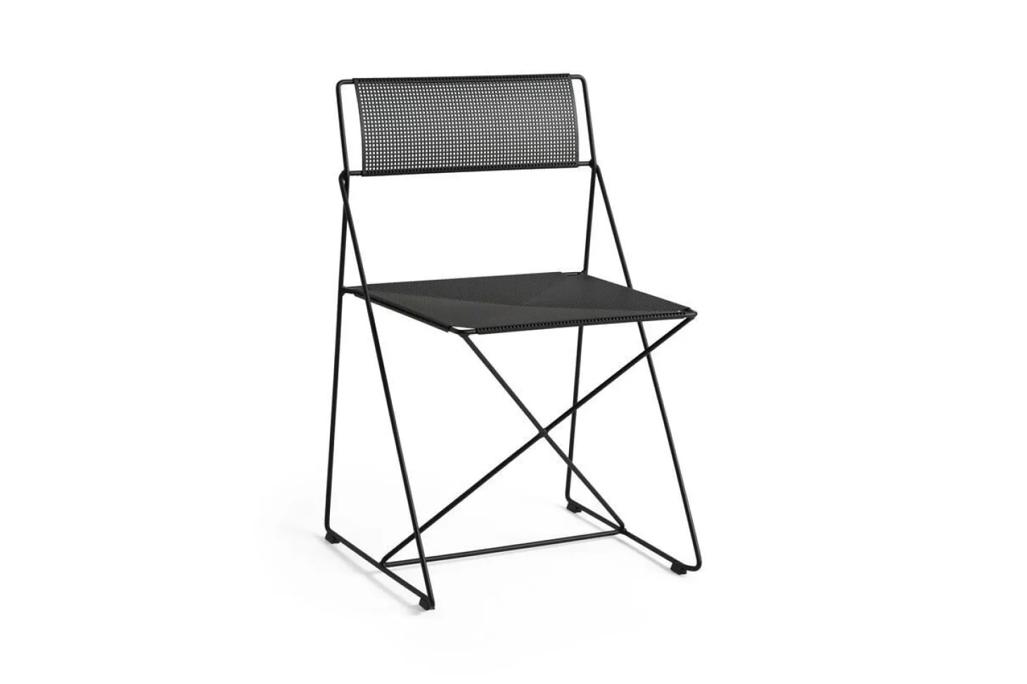 Hay - X-Line Chair Black powder coated steel base - Black