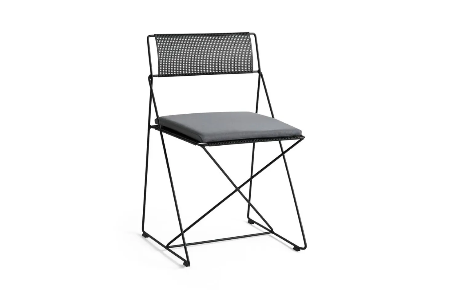 Hay - X-Line Chair Black powder coated steel base - Black