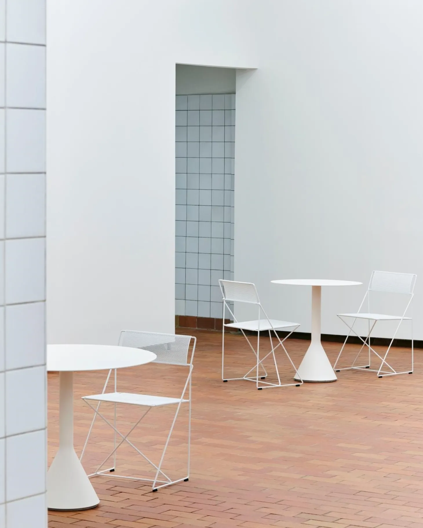 Hay - X-Line Chair Chalk white powder coated steel base - Chalk white - hvid sæde og ben