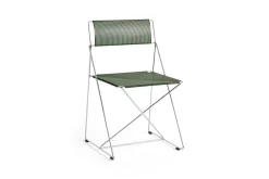 Hay - X-Line Chair Chromed base Indoor - Autumn green