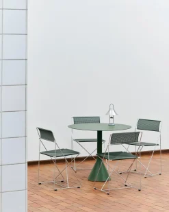 Hay - X-Line Chair Chromed base Indoor - Autumn green