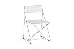 Hay - X-Line Chair Chromed base Indoor - Chalk white - Hvid