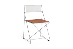 Hay - X-Line Chair Chromed base Indoor - Chalk white - Hvid