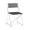 Hay - X-Line Chair Chromed base Indoor - Black