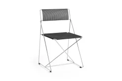Hay - X-Line Chair Chromed base Indoor - Black