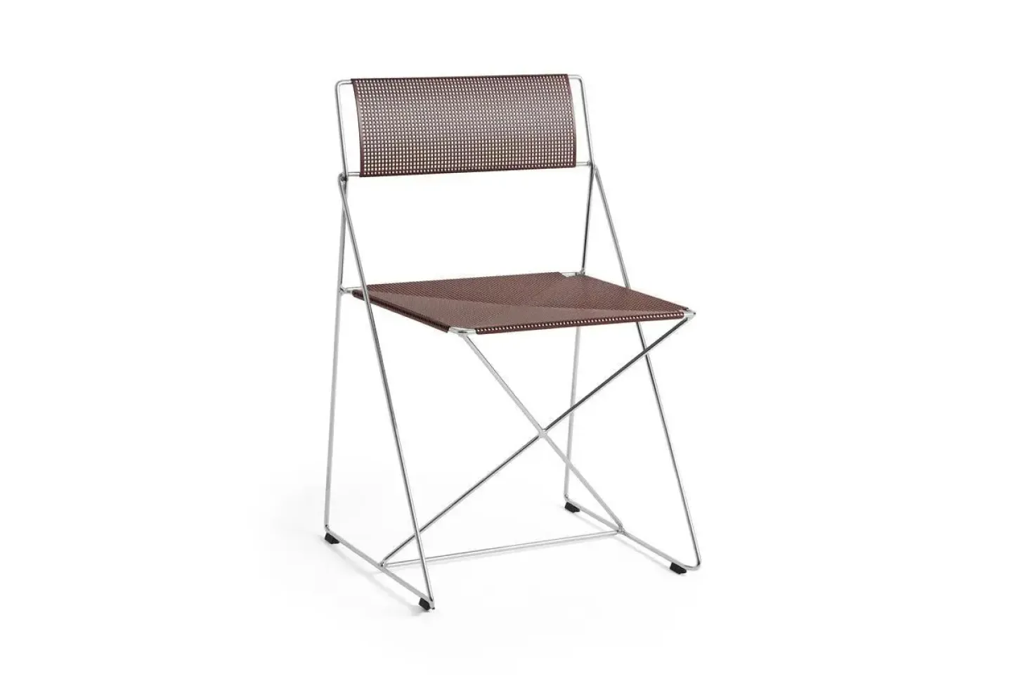 Hay - X-Line Chair Chromed base Indoor - Iron red