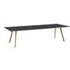 Hay bord - CPH30 table - 300 x 120 cm - bordplade sort linoleum/ben i eg - lakeret