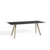 Hay bord - CPH30 table - 200 x 90 cm - bordplade sort linoleum/ben i eg (vandbaseret lak)