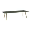 Hay bord - CPH30 table 300 x 120 cm - bordplade linoleum grøn/ben i eg med vandbaseret lak