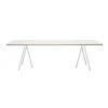 Hay bord - Loop stand Bord - Hvid - 180 cm med supportbar