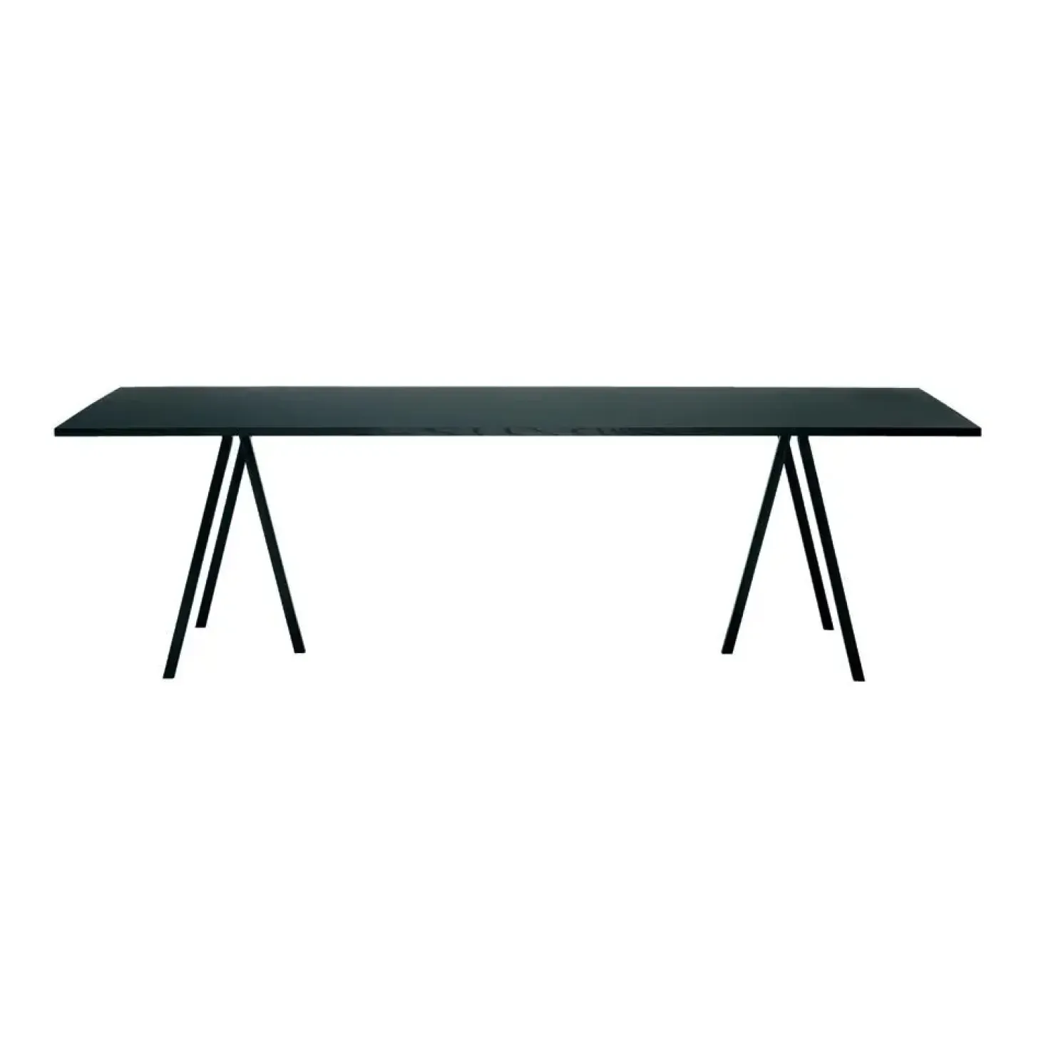 Hay bord - Loop Stand Bord i sort 200 cm - spisebord uden supportbar
