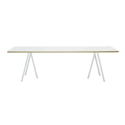 Hay bord - Loop Stand Bord - Hvid - 200 cm. Inkl. supportbar