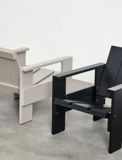 HAY Crate Lounge Chair - Black - Lakeret fyrretræ / Lacquered pinewood