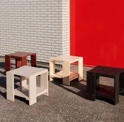 HAY Crate Side Table - Iron red - Lakeret fyrretræ / Lacquered pinewood