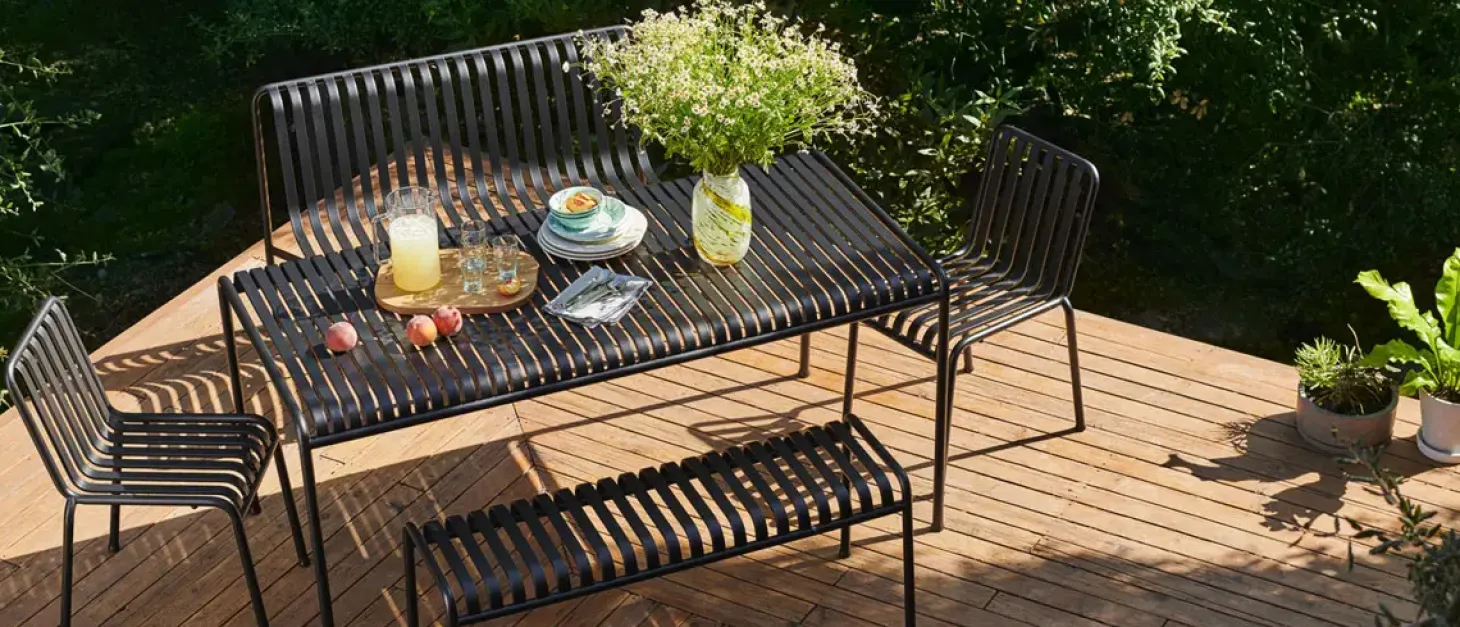 HAY havebænk - Palissade bænk - 120 cm - Anthracite