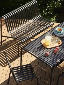 Hay havebænk - Palissade Dining Bænk uden armlæn, Anthracite - Dining Bench