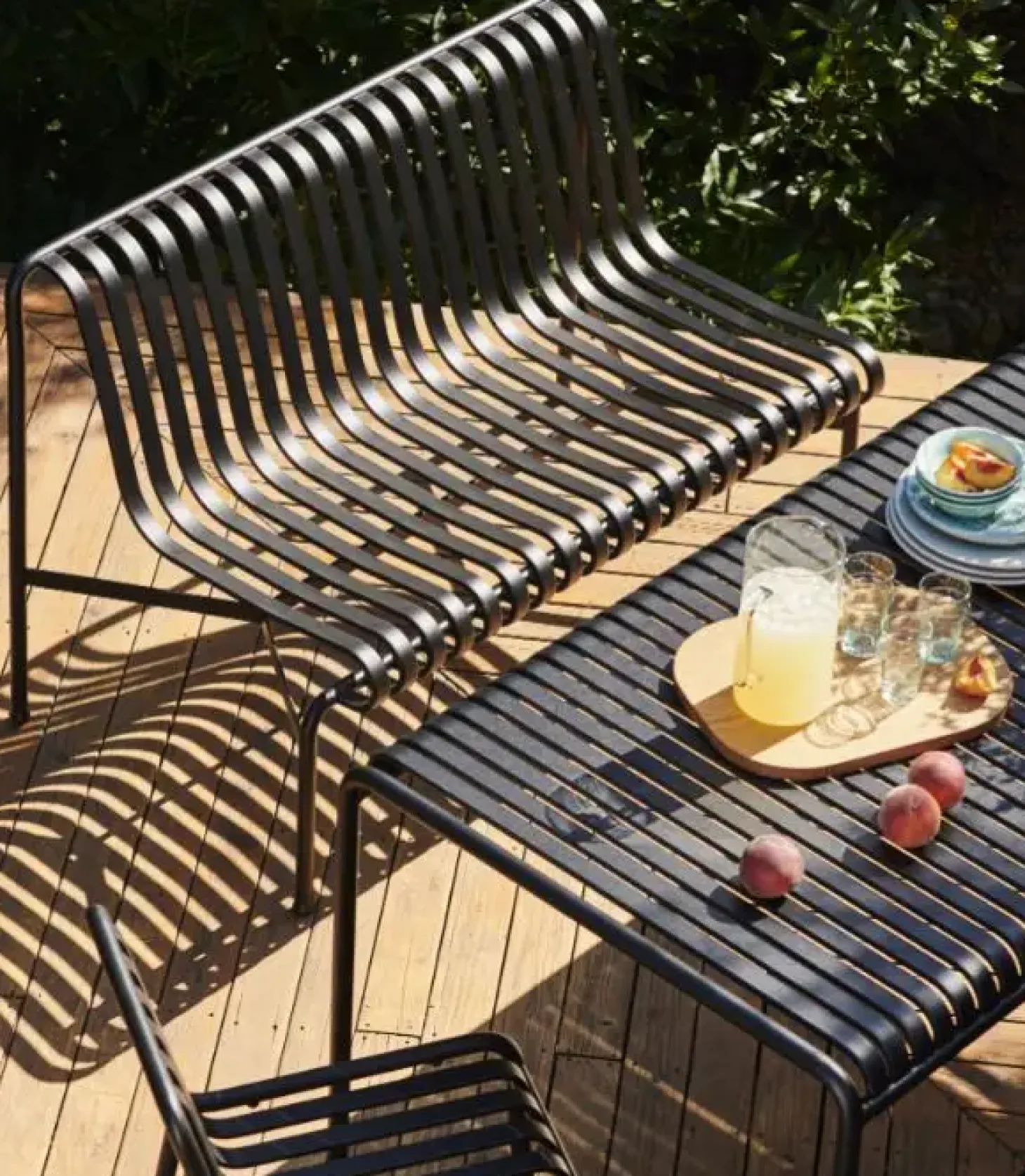 Hay havebænk - Palissade spisebordsbænk uden armlæn - Rød - Iron red - Dining Bench