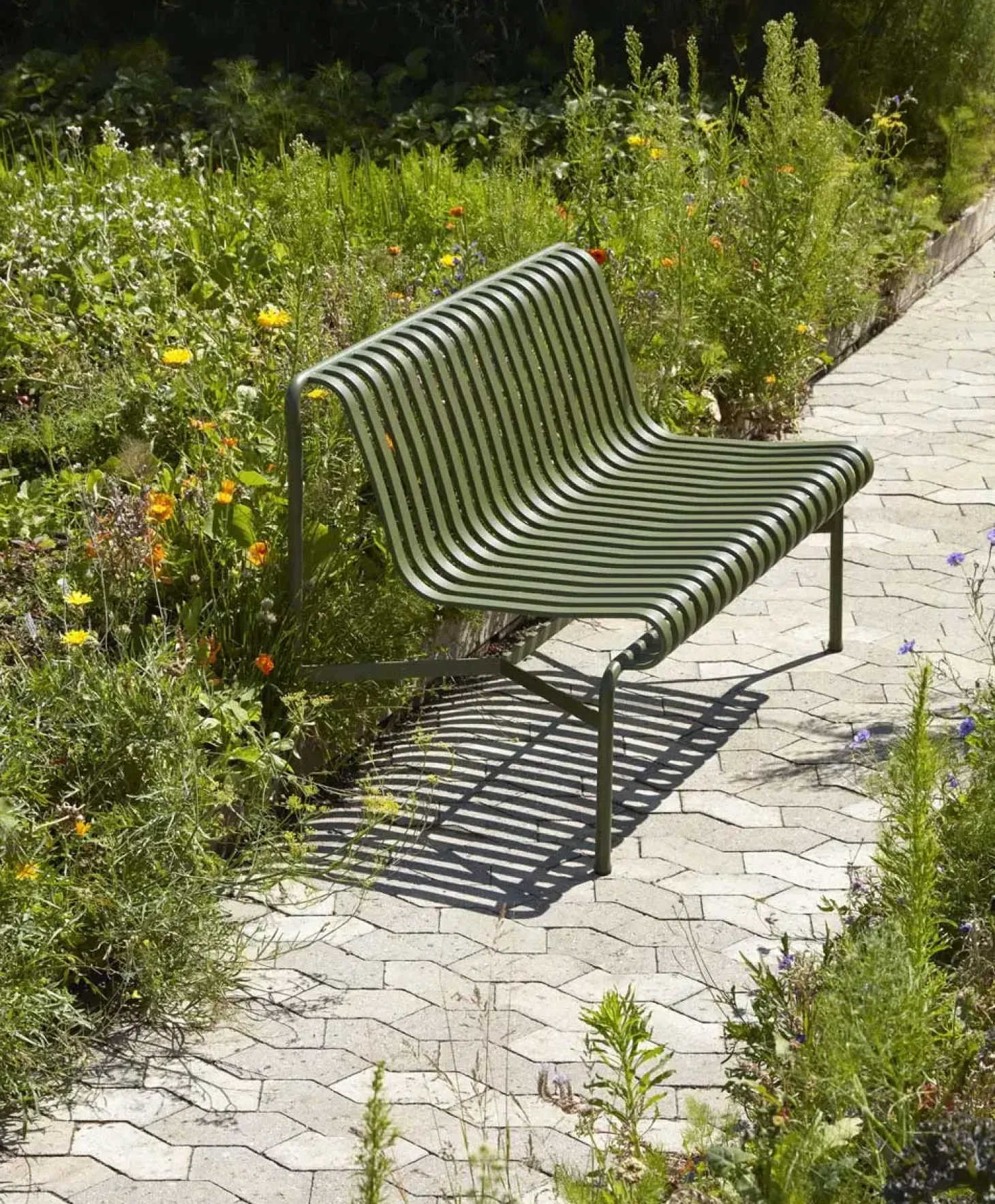 Hay havebænk - Palissade spisebordsbænk uden armlæn - Olivengrøn - Dining Bench