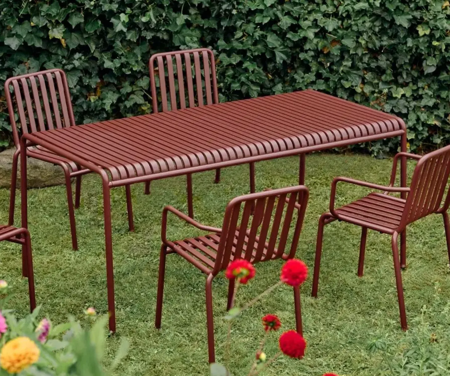HAY havebord - Palissade bord - Large - Rød - Iron Red - 170x90 cm