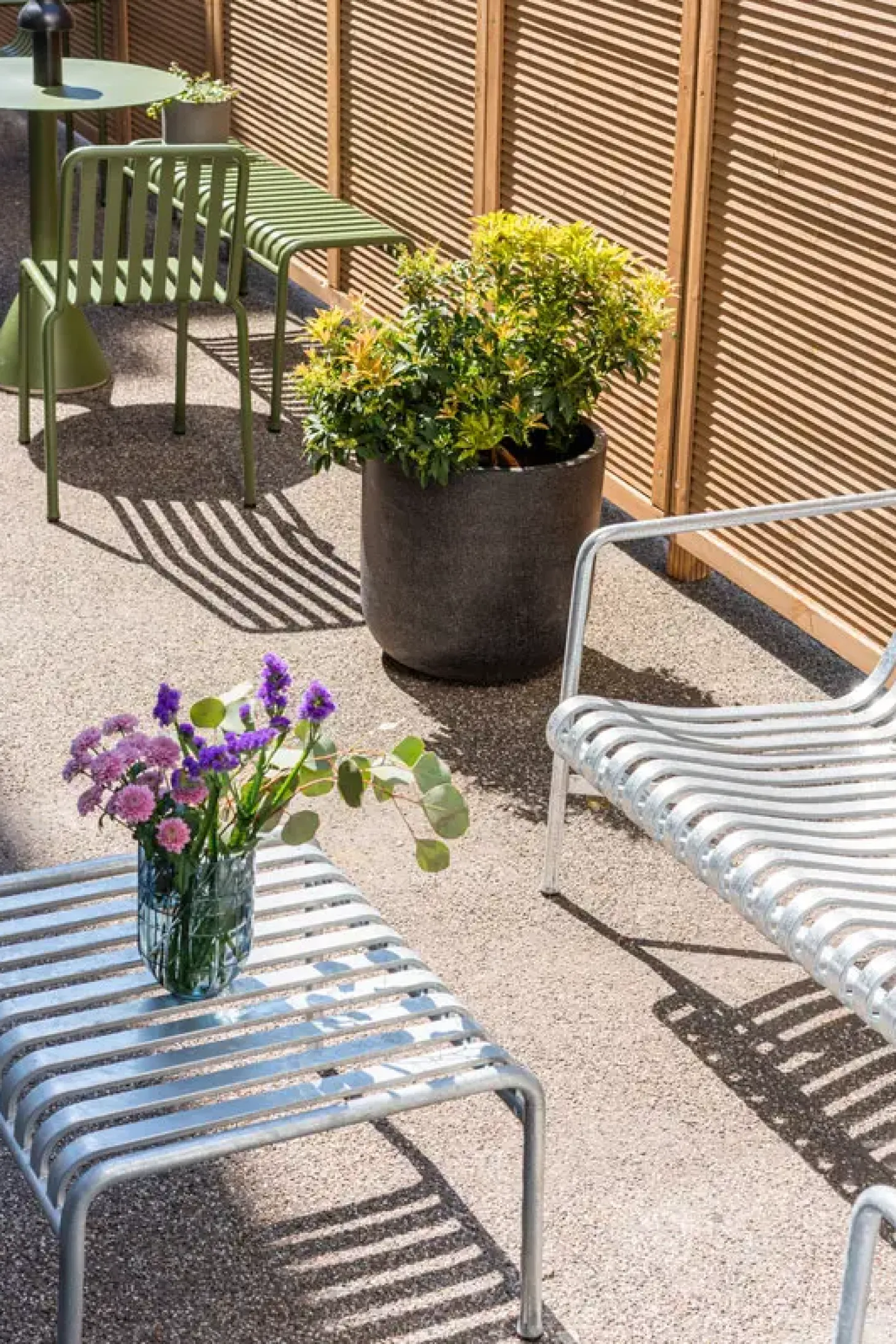 HAY havebord - Palissade Ottoman - Galvaniseret stål - hot galvanised